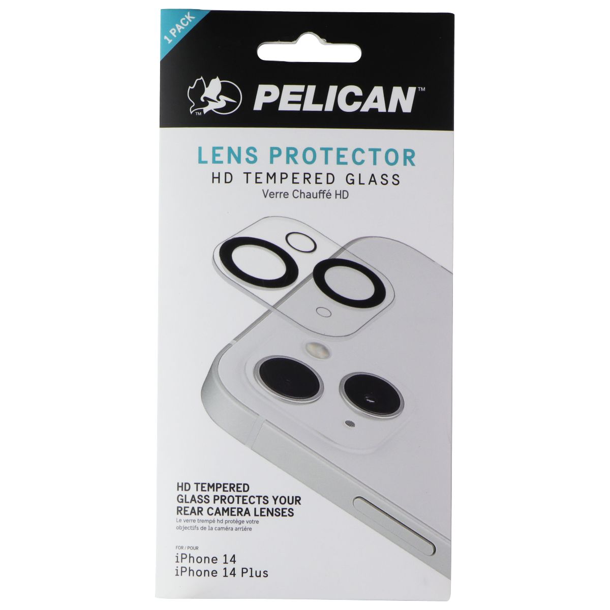 Pelican HD Tempered Glass Lens Protector for Apple iPhone 14 / 14 Plus Cell Phone - Screen Protectors Pelican - Simple Cell Bulk Wholesale Pricing - USA Seller