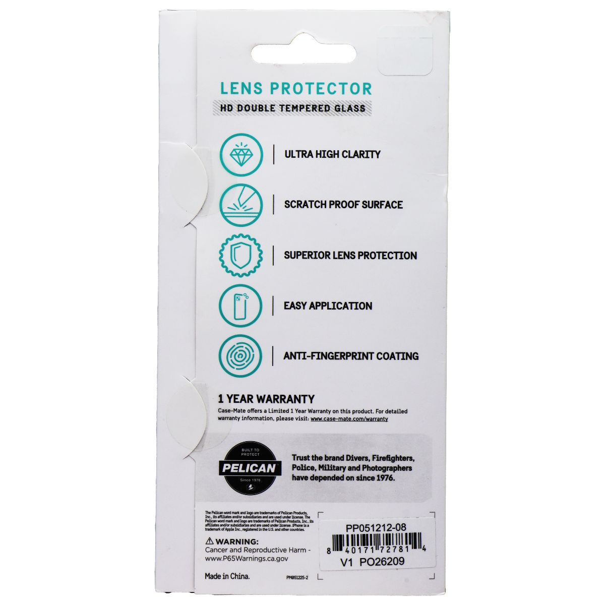 Pelican Aluminum Ring HD Camera Lens Protectors for Apple iPhone 12 mini / 12