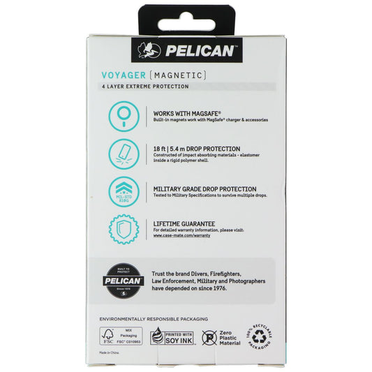 Pelican Voyager Case + Holster for MagSafe for Apple iPhone 15/14/13 - Black Cell Phone - Cases, Covers & Skins Pelican - Simple Cell Bulk Wholesale Pricing - USA Seller