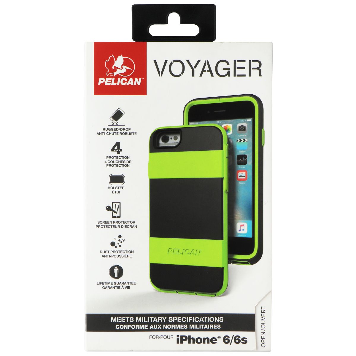 Pelican Voyager Series Case and Holster for iPhone 6/6s - Gray/Neon Green Cell Phone - Cases, Covers & Skins Pelican - Simple Cell Bulk Wholesale Pricing - USA Seller