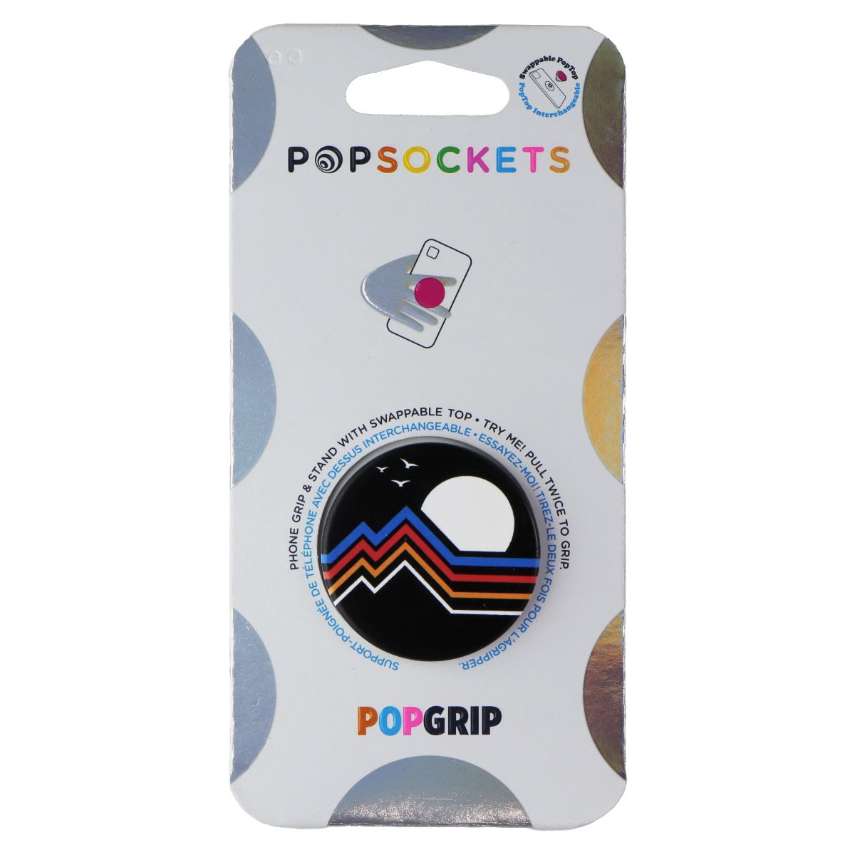 PopSockets PopGrip Swappable Grip & Stand - Moon Horizon Cell Phone - Mounts & Holders PopSockets - Simple Cell Bulk Wholesale Pricing - USA Seller