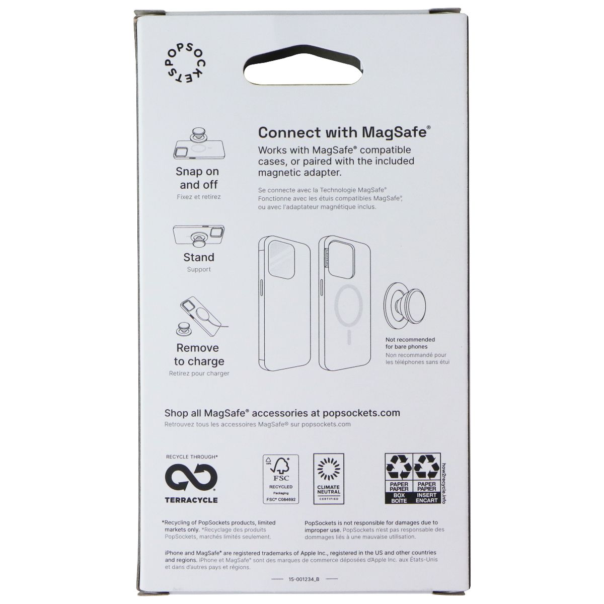 PopSockets Magnetic Grip & Stand for MagSafe - PopOut Curves Coconut Crème Cell Phone - Mounts & Holders PopSockets - Simple Cell Bulk Wholesale Pricing - USA Seller