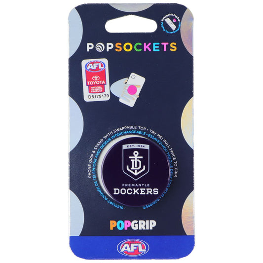 PopSockets PopGrip Expanding Stand Grip w/ Swappable Top - AFL Fremantle Dockers Cell Phone - Mounts & Holders PopSockets - Simple Cell Bulk Wholesale Pricing - USA Seller