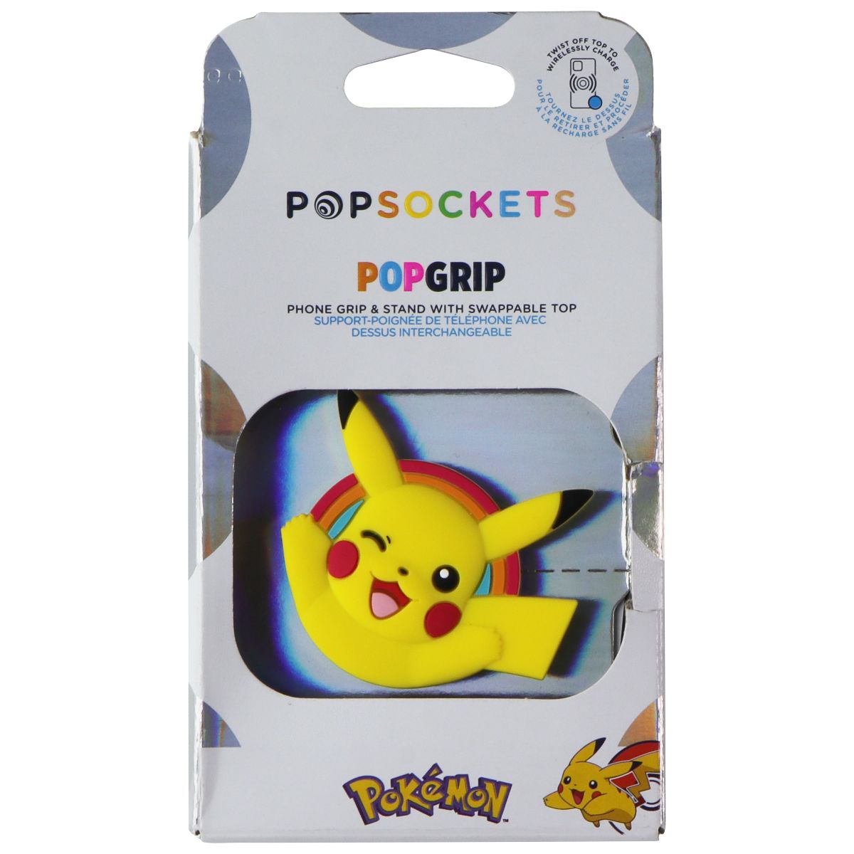 PopSockets Pokemon PopGrip Swappable Grip & Stand - Pikachu Cell Phone - Mounts & Holders PopSockets - Simple Cell Bulk Wholesale Pricing - USA Seller