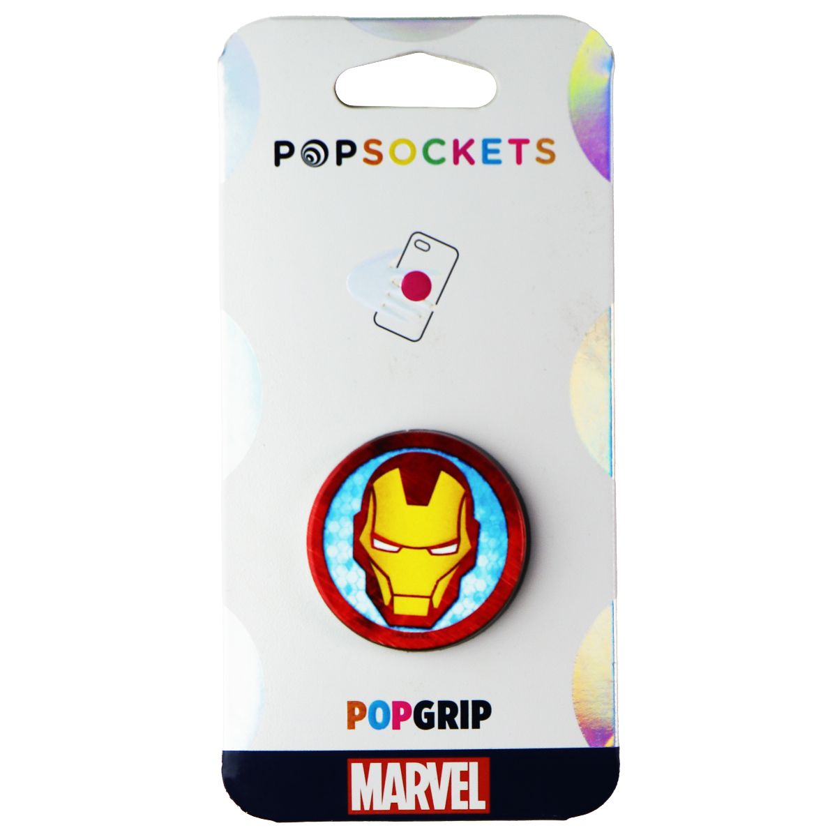 PopSockets PopGrip Series Phone Grip for Phones and Tablets - Iron Man Icon Cell Phone - Mounts & Holders PopSockets - Simple Cell Bulk Wholesale Pricing - USA Seller