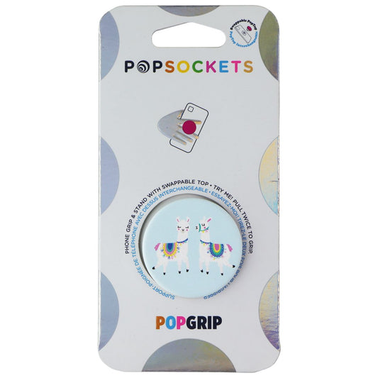 PopSockets PopGrip Holder & Stand with Swappable Top - Llamalliance in Blue Cell Phone - Mounts & Holders PopSockets - Simple Cell Bulk Wholesale Pricing - USA Seller