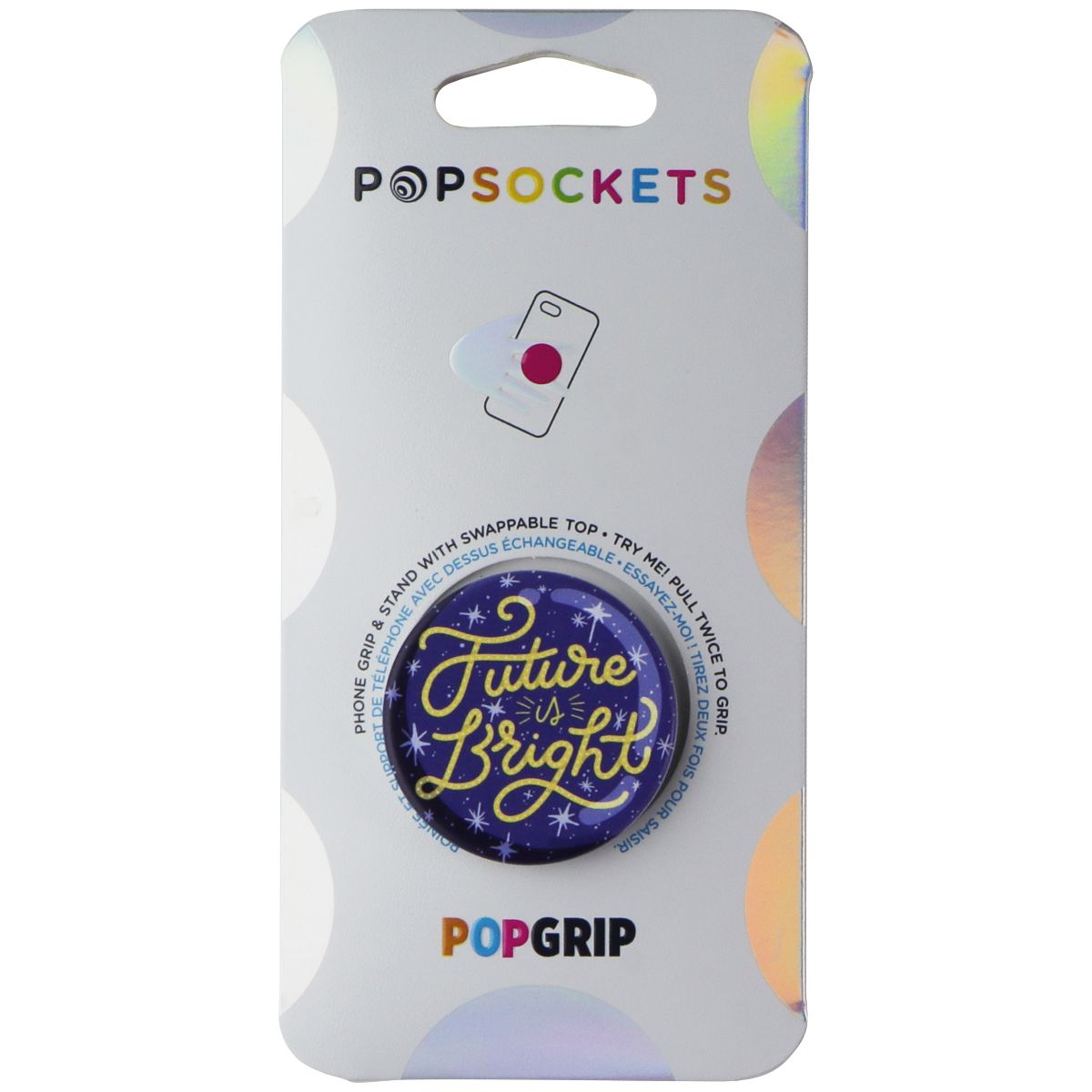 PopSockets Swappable PopGrip Phone Grip & Stand - Future is Bright Cell Phone - Mounts & Holders PopSockets - Simple Cell Bulk Wholesale Pricing - USA Seller