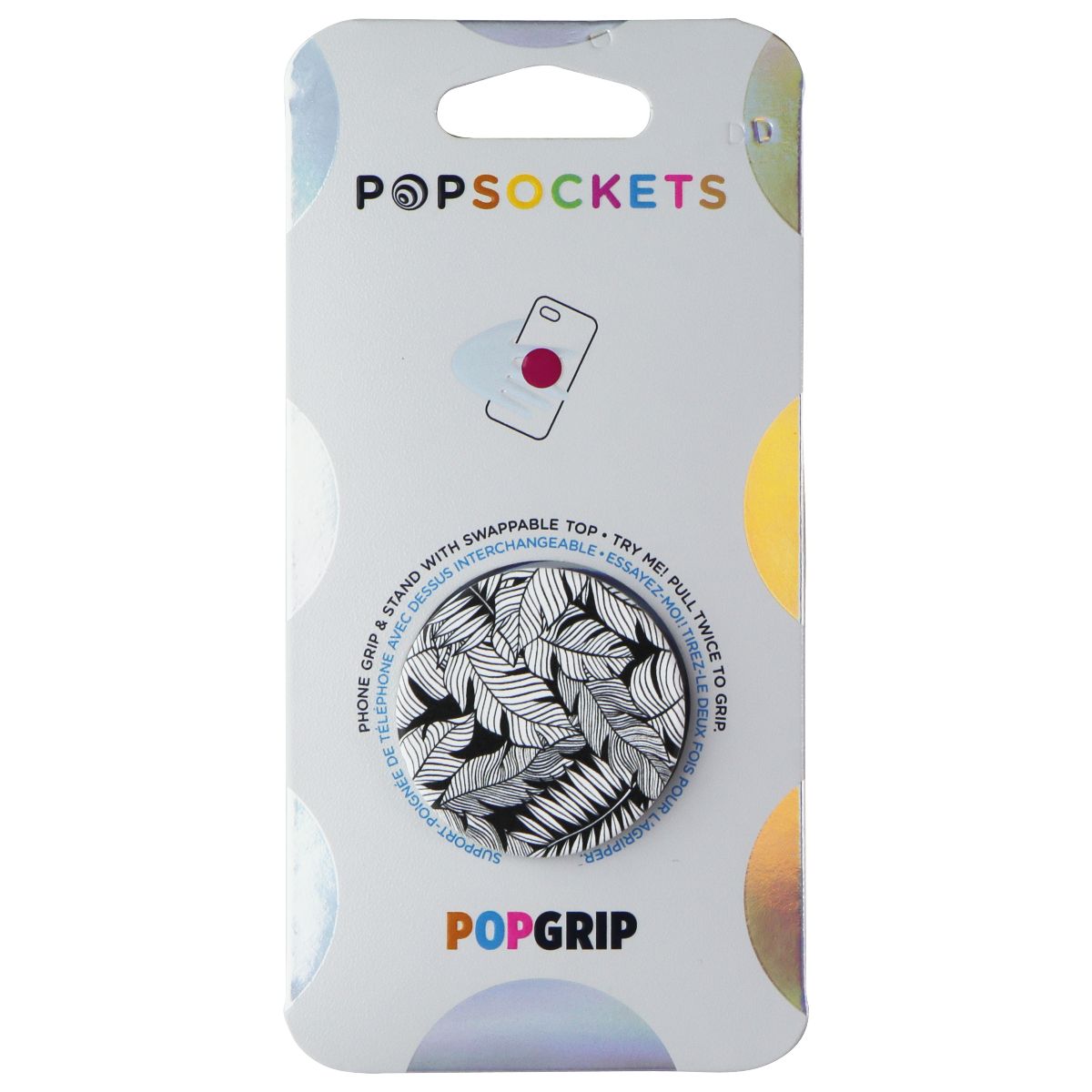 PopSockets Swappable PopGrip Stand and Grip - Mono Jungle Cell Phone - Mounts & Holders PopSockets - Simple Cell Bulk Wholesale Pricing - USA Seller