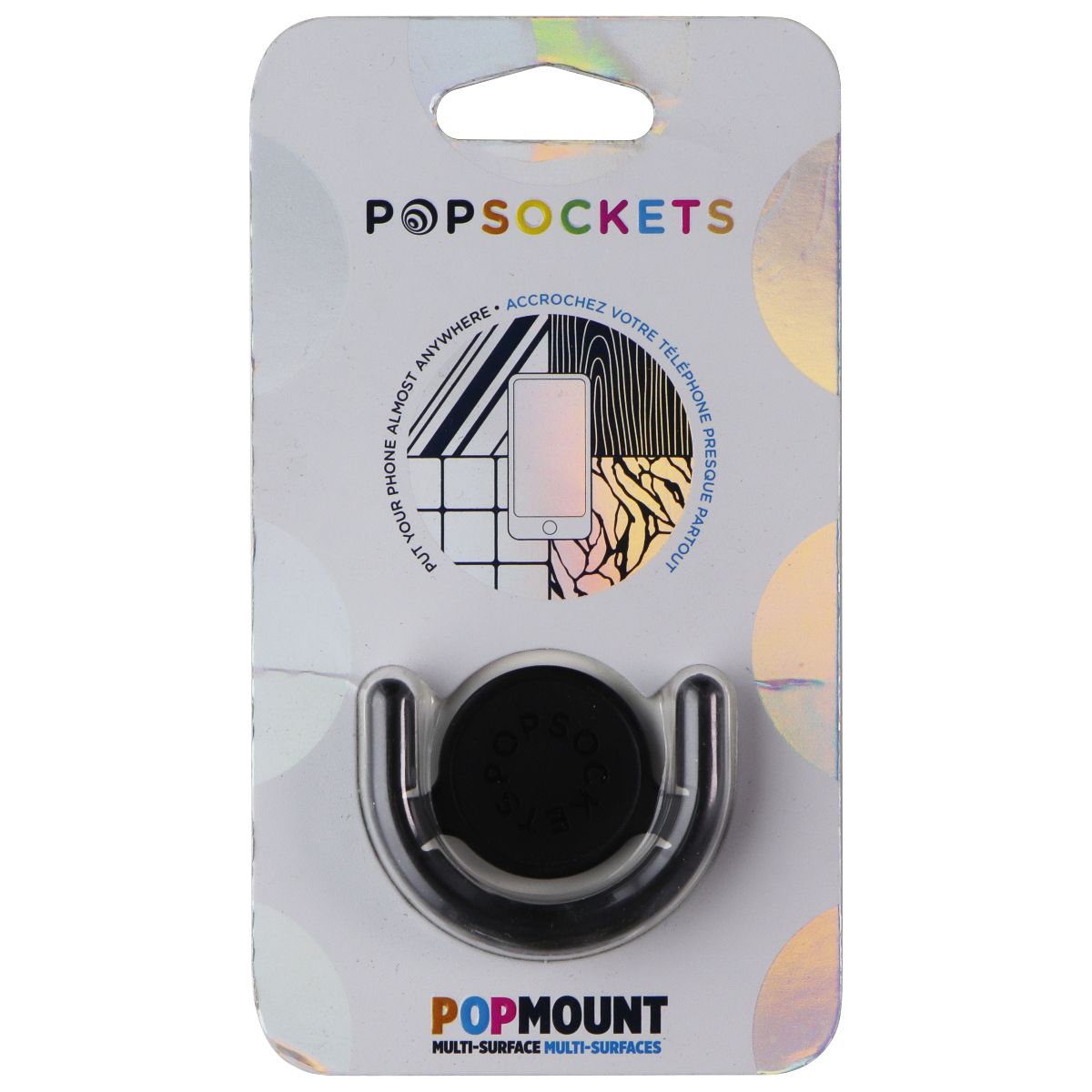 PopSockets PopMount: Multi-Surface Mount for PopSockets PopGrip - Black Cell Phone - Mounts & Holders PopSockets - Simple Cell Bulk Wholesale Pricing - USA Seller