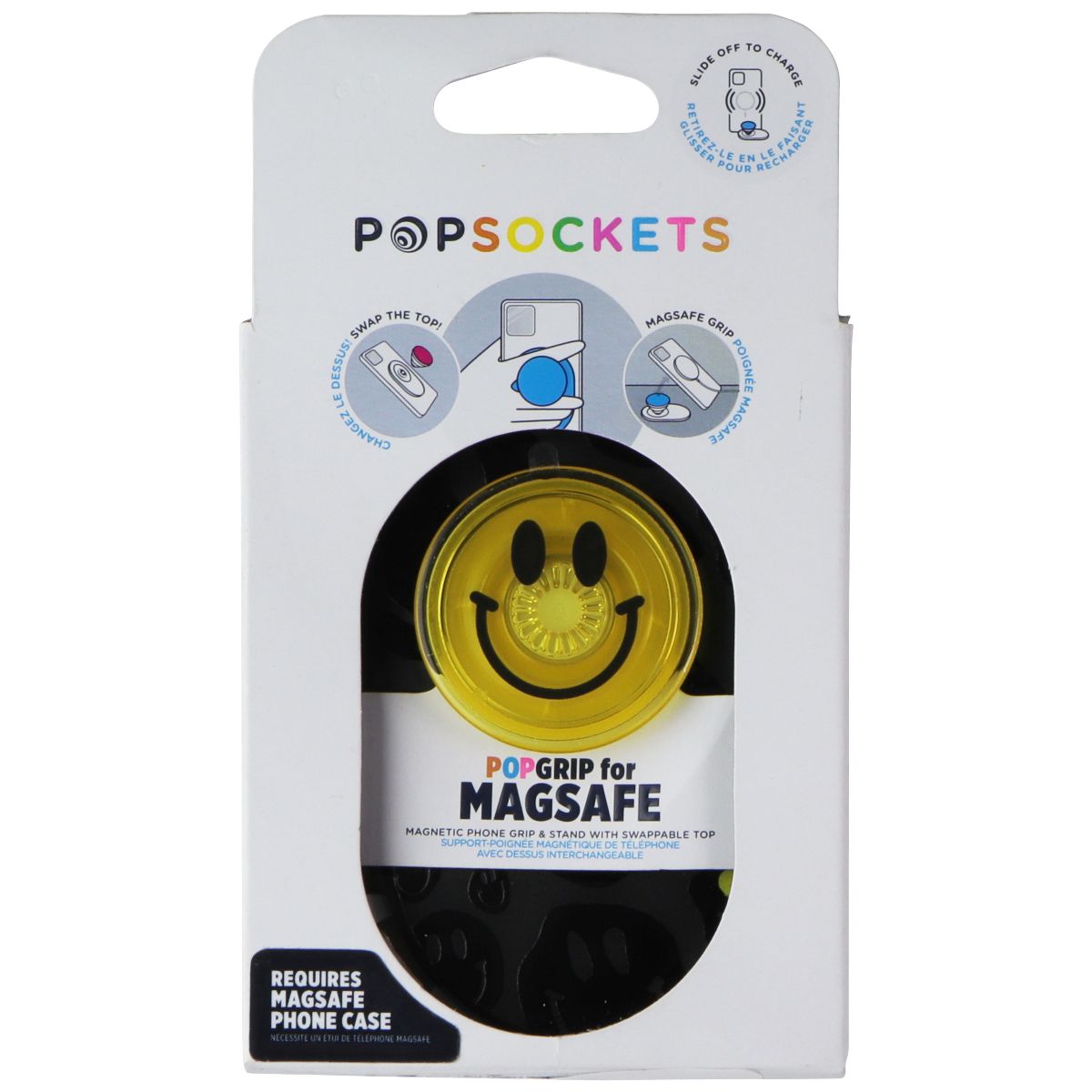 PopSockets PopGrip for MagSafe - Magnetic Grip & Stand Swappable - All Smiles Cell Phone - Mounts & Holders PopSockets - Simple Cell Bulk Wholesale Pricing - USA Seller