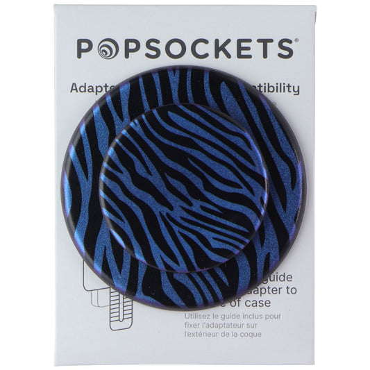 PopSockets Magnetic Phone Grip and Stand for MagSafe - Zed (Blue Zebra) Cell Phone - Mounts & Holders PopSockets - Simple Cell Bulk Wholesale Pricing - USA Seller