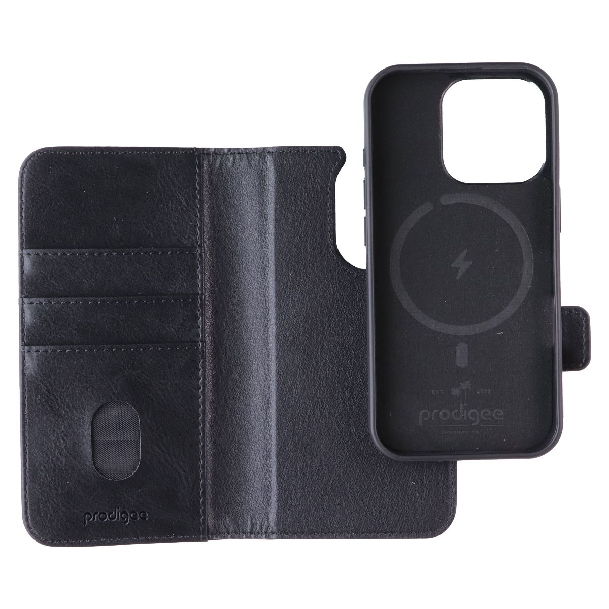 Prodigee Folio Mag Wallet MagSafe Case for Apple iPhone 16 Pro - Black