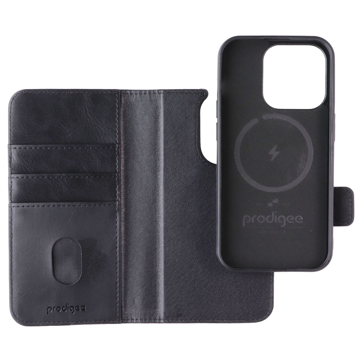 Prodigee Folio Mag Wallet MagSafe Case for Apple iPhone 15 Pro - Black