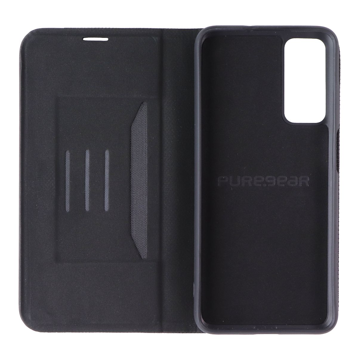 PureGear Express Folio Protective Wallet Case for Cricket Debut S3 - Black Cell Phone - Cases, Covers & Skins PureGear - Simple Cell Bulk Wholesale Pricing - USA Seller
