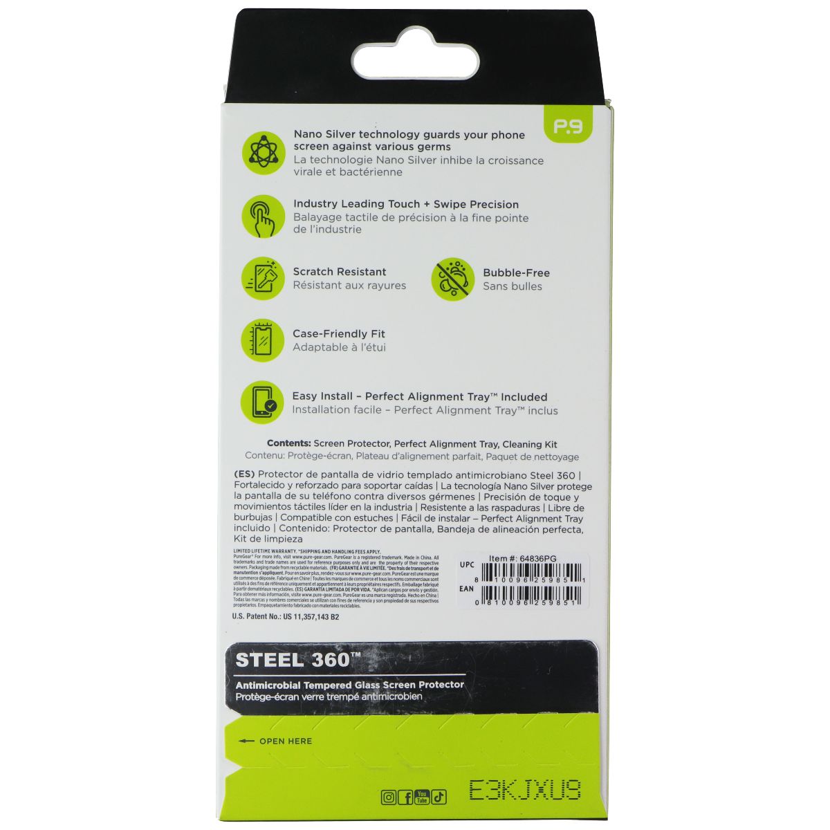 PureGear Steel 360 Series Screen Protector for Google Pixel 8a