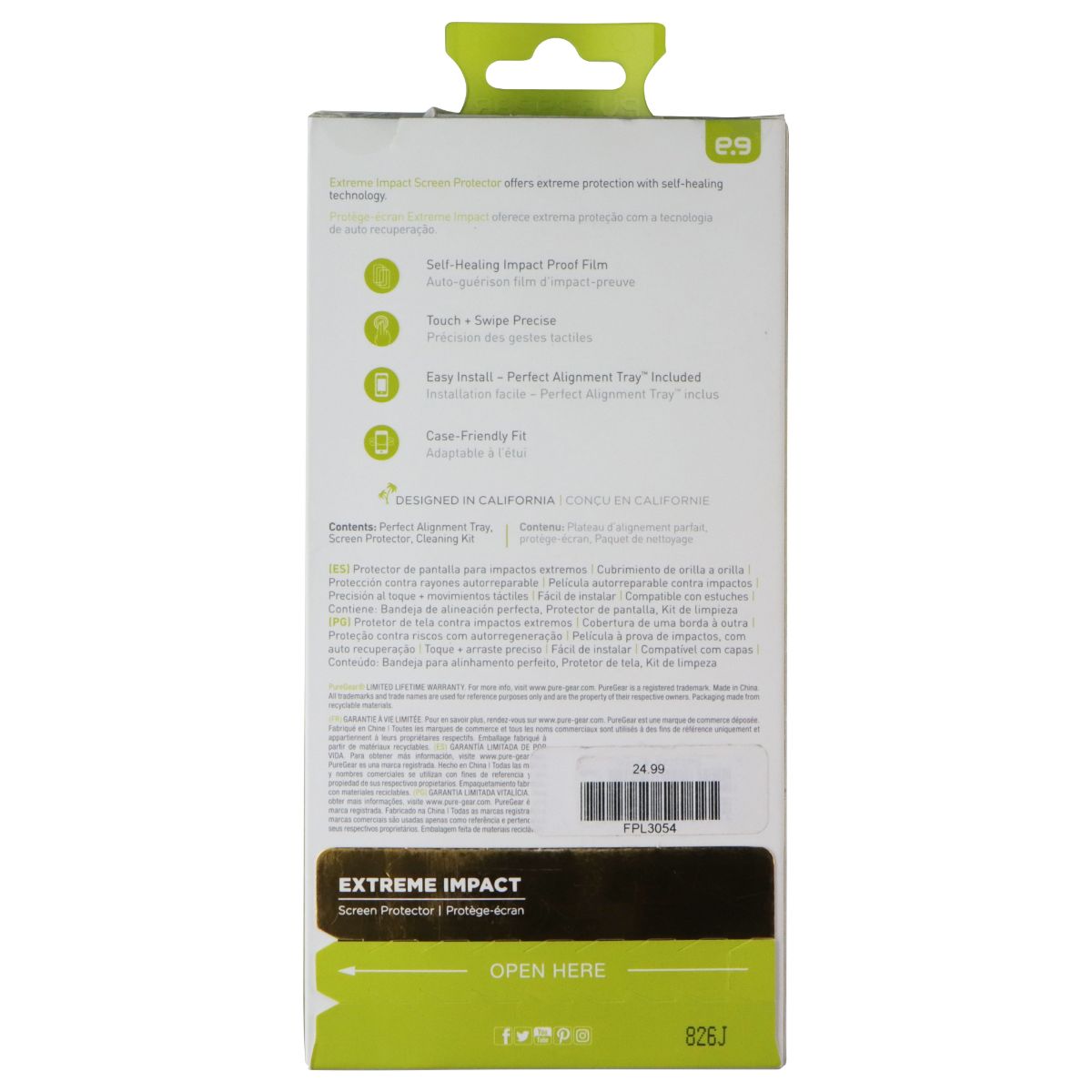 PureGear Extreme Impact Screen Protector with Align Tray for Samsung Galaxy S9+ Cell Phone - Screen Protectors PureGear - Simple Cell Bulk Wholesale Pricing - USA Seller