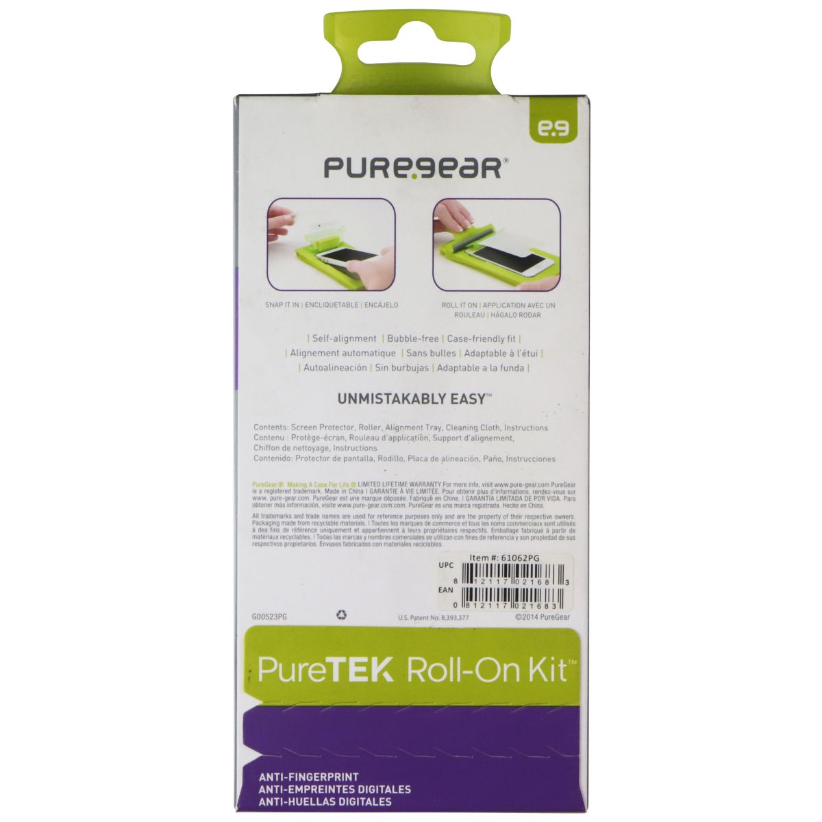 PureGear PureTEK Roll-On Kit Anti-Fingerprint Screen Shield for Moto E 2nd Gen