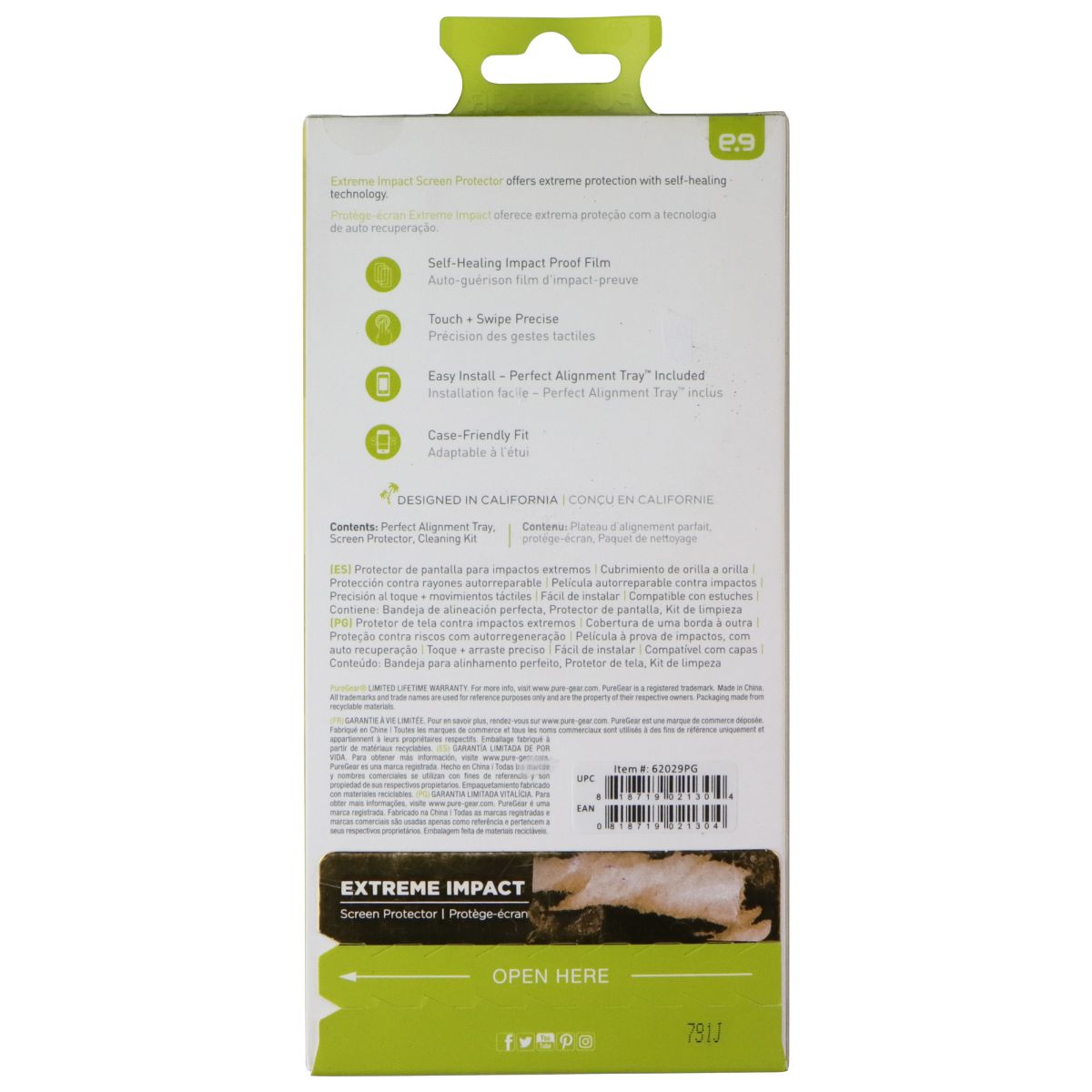 PureGear Extreme Impact Screen Protector w/Align Tray for Samsung Galaxy Note8 Cell Phone - Screen Protectors PureGear - Simple Cell Bulk Wholesale Pricing - USA Seller