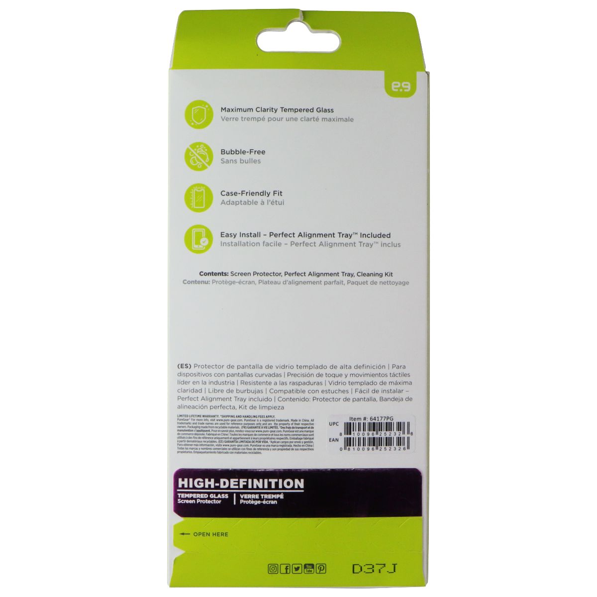 PureGear High-Definition Tempered Glass for Samsung Galaxy S23 Ultra Cell Phone - Screen Protectors PureGear - Simple Cell Bulk Wholesale Pricing - USA Seller