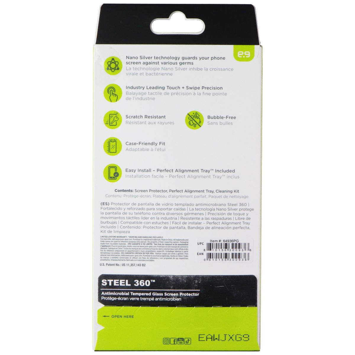 PureGear Steel 360 Tempered Screen Protector for Google Pixel 9 / Pixel 9 Pro Cell Phone - Screen Protectors PureGear - Simple Cell Bulk Wholesale Pricing - USA Seller