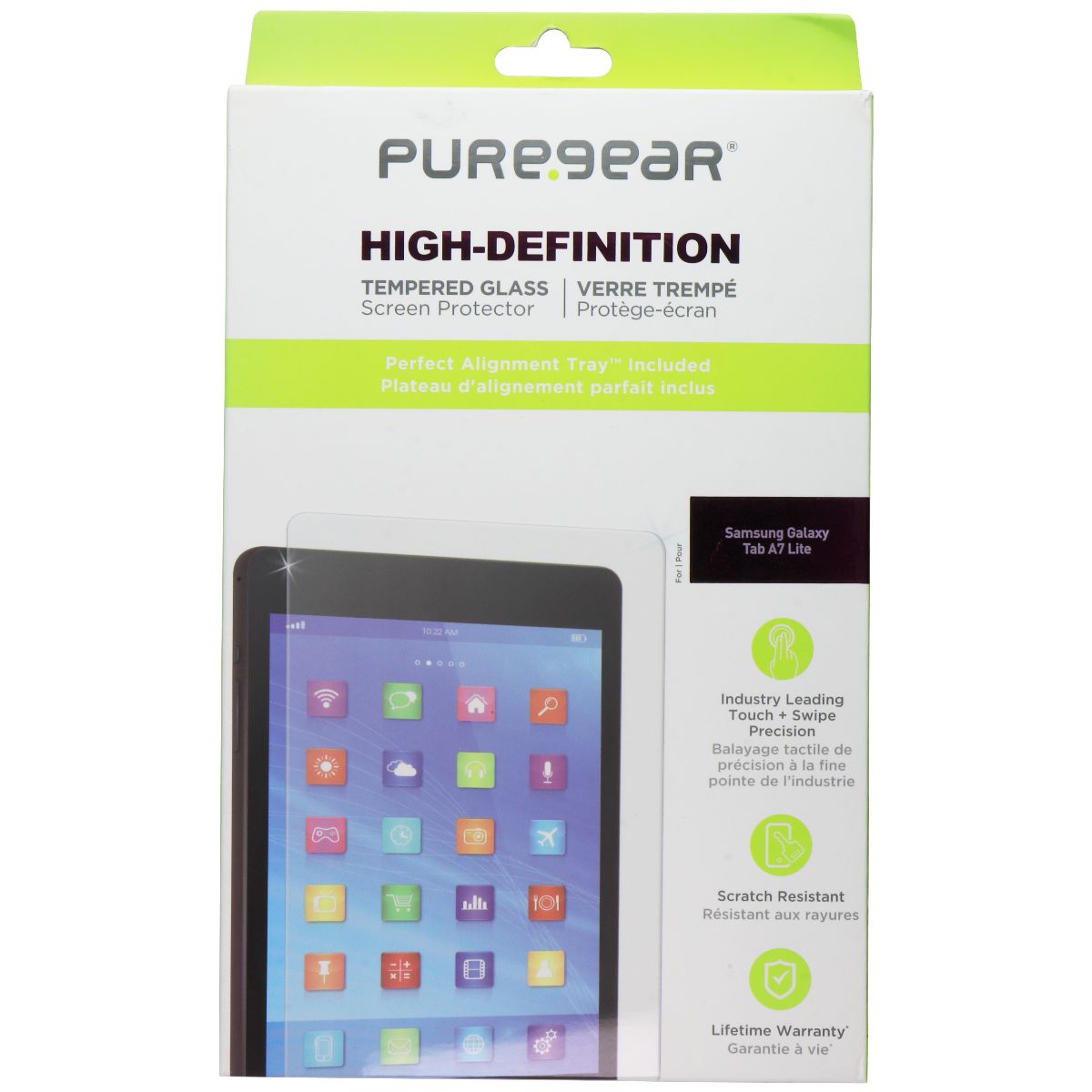 PureGear HD Clear Tempered Glass Screen Protector for Samsung Galaxy Tab A7 Lite