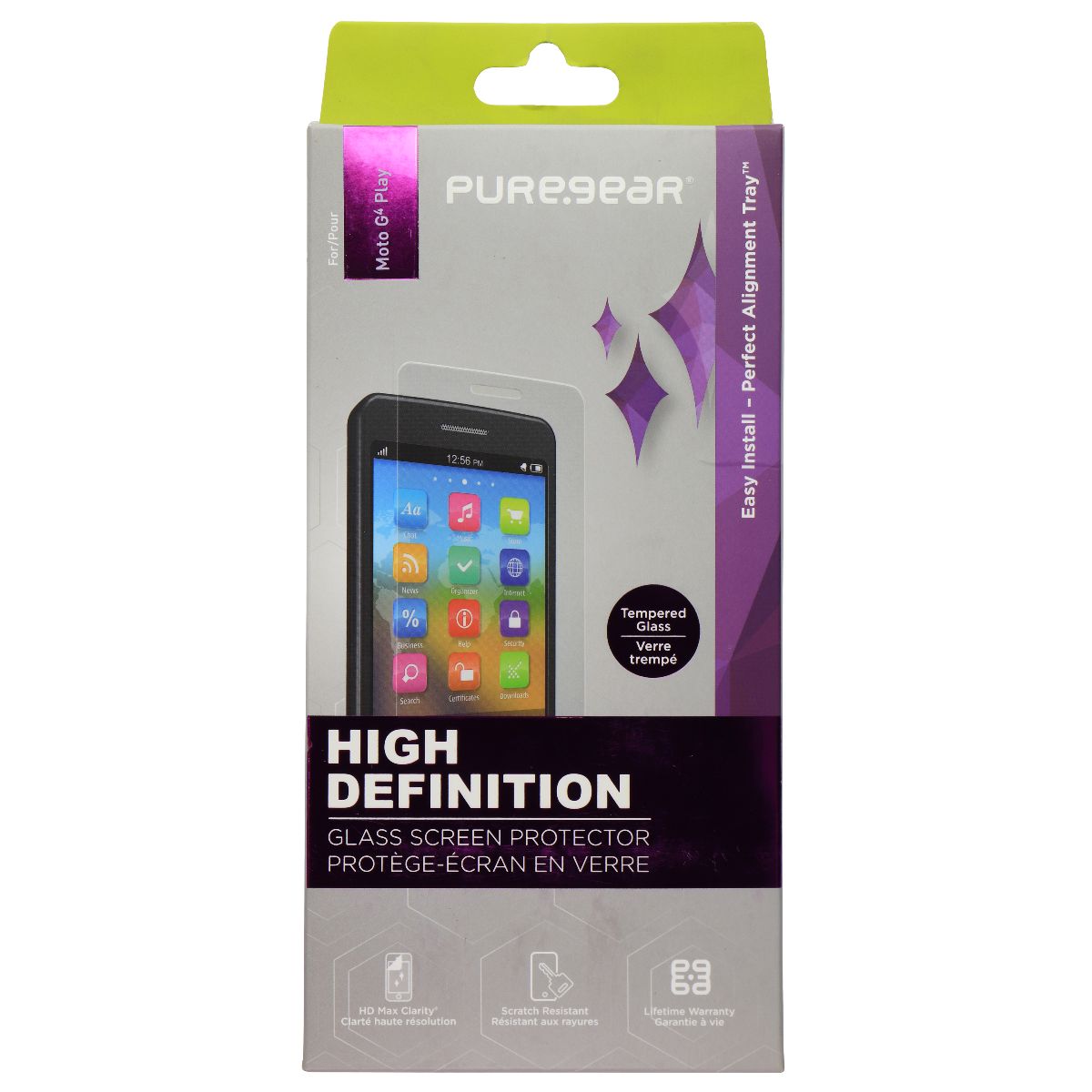 PureGear High Definition Glass Screen Protector for Moto G4 Play - Clear Cell Phone - Screen Protectors PureGear - Simple Cell Bulk Wholesale Pricing - USA Seller