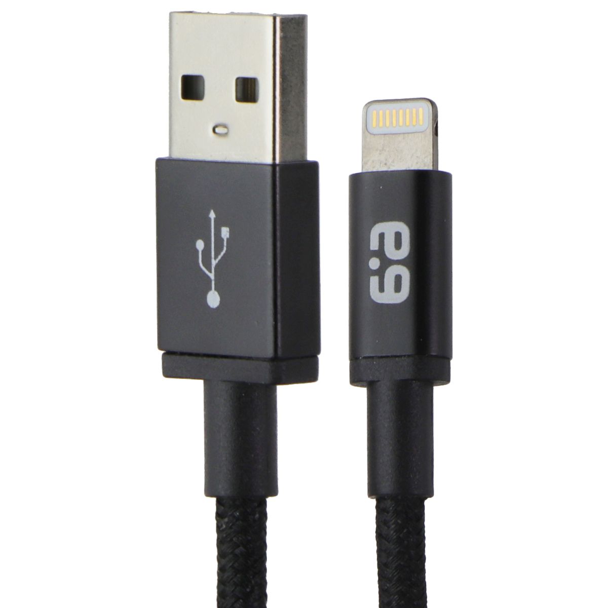 PureGear Braided USB-A to Lighting 8-Pin 10FT Charge Cable - Black Cell Phone - Cables & Adapters PURE GEAR - Simple Cell Bulk Wholesale Pricing - USA Seller