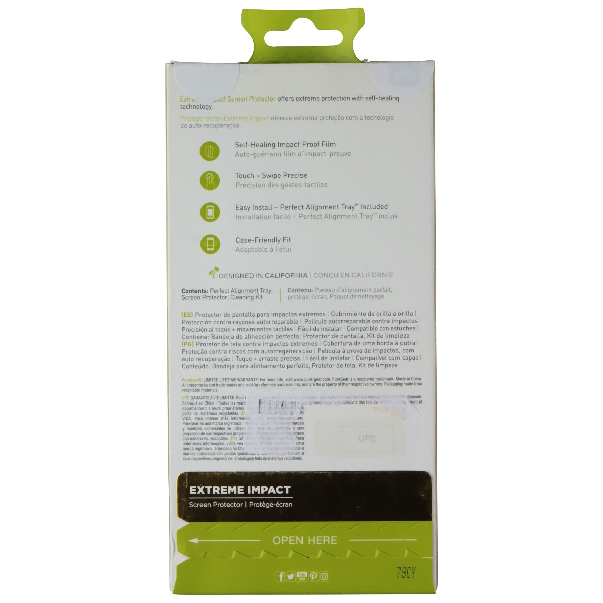 PureGear Extreme Impact Series Screen Protector for LG Q6 - Clear Cell Phone - Screen Protectors PureGear - Simple Cell Bulk Wholesale Pricing - USA Seller