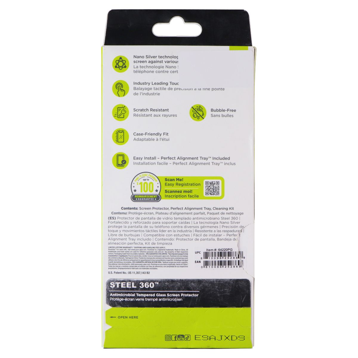 PureGear Steel 360 Screen Protector for Apple iPhone 16e/14 Pro/14/13 Pro/13 Cell Phone - Screen Protectors PureGear - Simple Cell Bulk Wholesale Pricing - USA Seller
