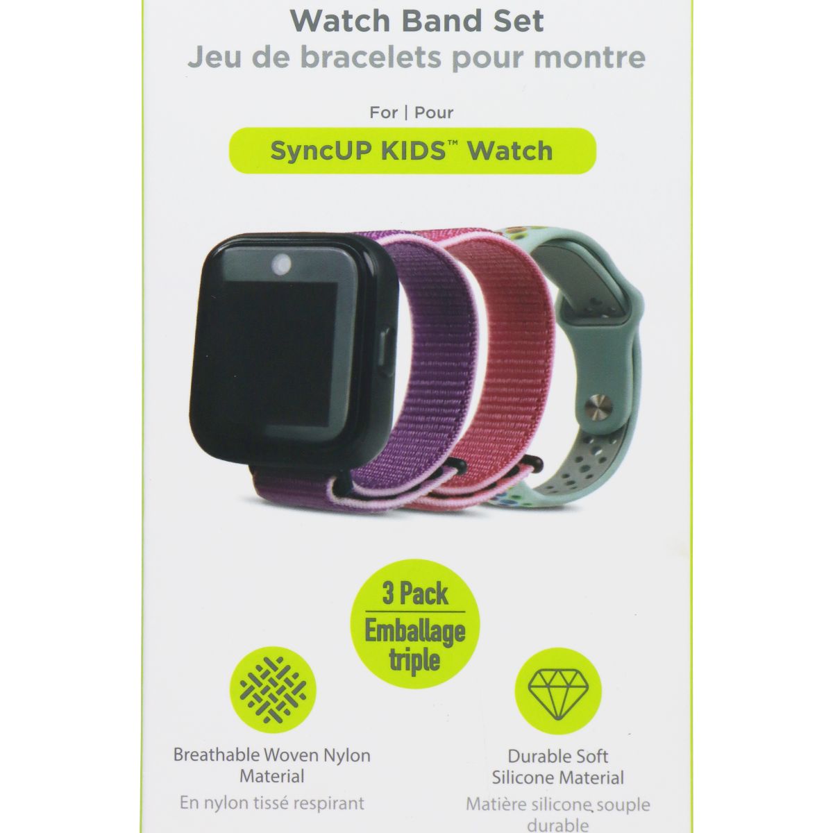 PureGear Watch Band Set for SyncUP Kids Watch - 3 Pack Smart Watch Accessories - Watch Bands PureGear - Simple Cell Bulk Wholesale Pricing - USA Seller