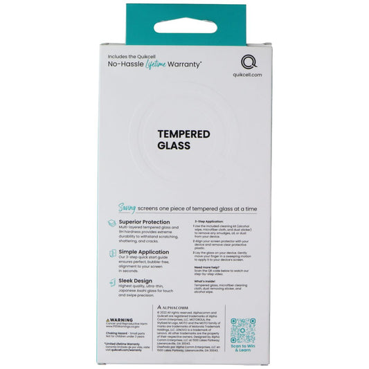 Quikcell Tempered Glass Screen Protector for Motorola Moto G Stylus 5G (2022) Cell Phone - Screen Protectors Quikcell - Simple Cell Bulk Wholesale Pricing - USA Seller