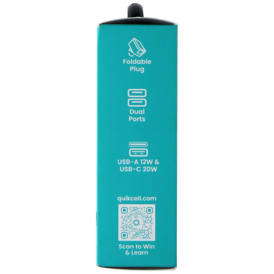 Quikcell 32W Dual Port (USB-C & USB-A) PD Wall Charger - Black Cell Phone - Chargers & Cradles Quikcell - Simple Cell Bulk Wholesale Pricing - USA Seller