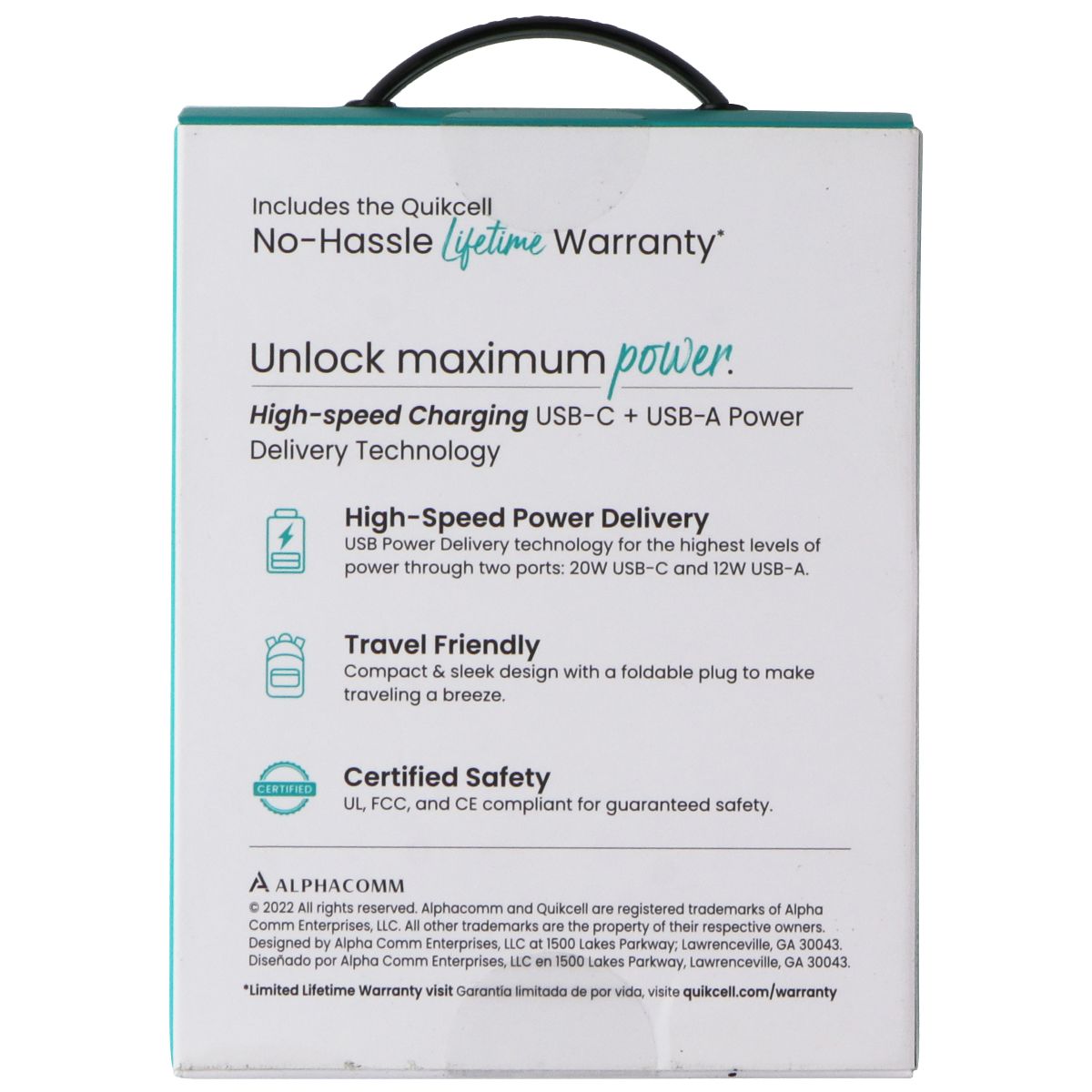 Quikcell 32W Dual Port (USB-C & USB-A) PD Wall Charger - Black Cell Phone - Chargers & Cradles Quikcell - Simple Cell Bulk Wholesale Pricing - USA Seller