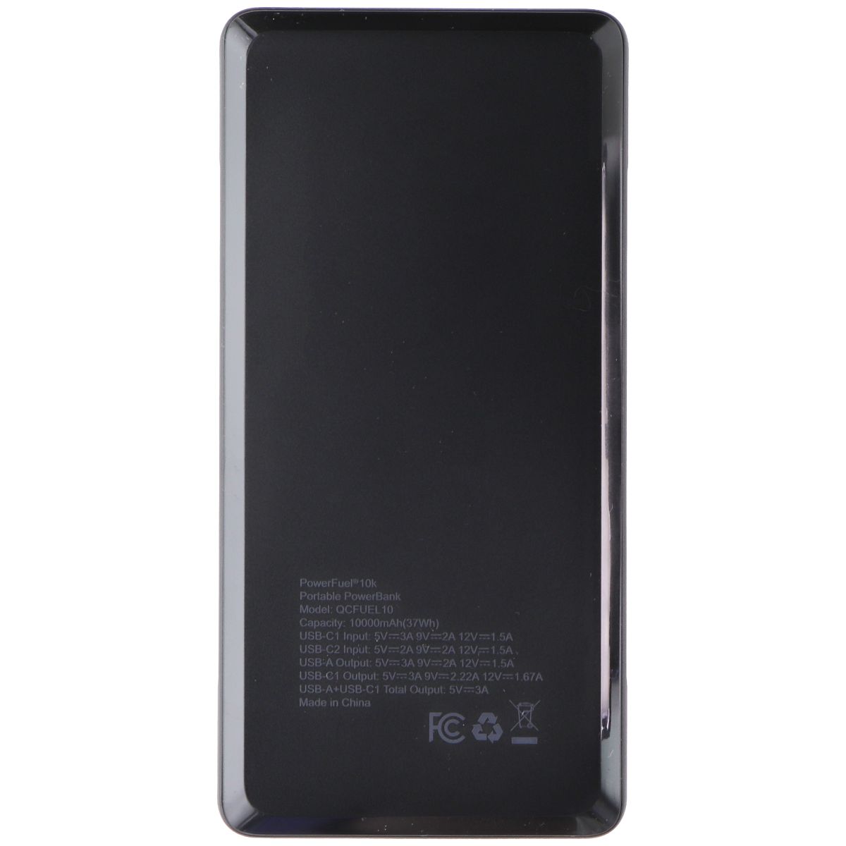 Quikcell PowerFuel (10K mAh) Multi-Port Portable Powerbank - Black Cell Phone - Chargers & Cradles Quikcell - Simple Cell Bulk Wholesale Pricing - USA Seller