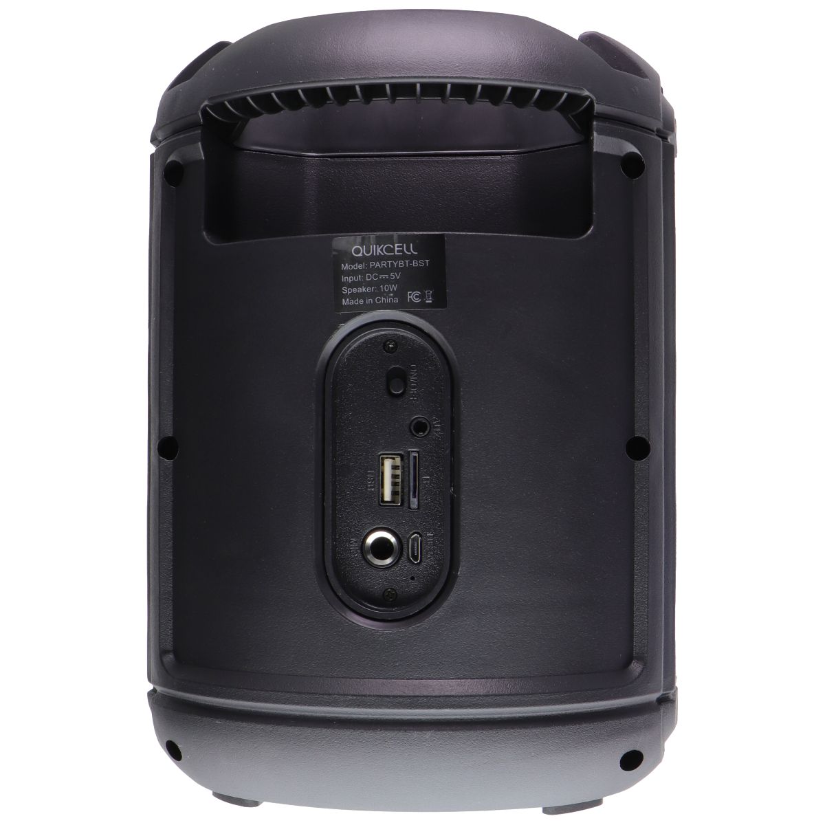 Quikcell Party Beat Boost Wireless LED Speaker with Microphone Input - Black