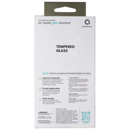 Quikcell Tempered Glass Premium Screen Protector for Moto G Stylus (2023) Cell Phone - Screen Protectors Quikcell - Simple Cell Bulk Wholesale Pricing - USA Seller