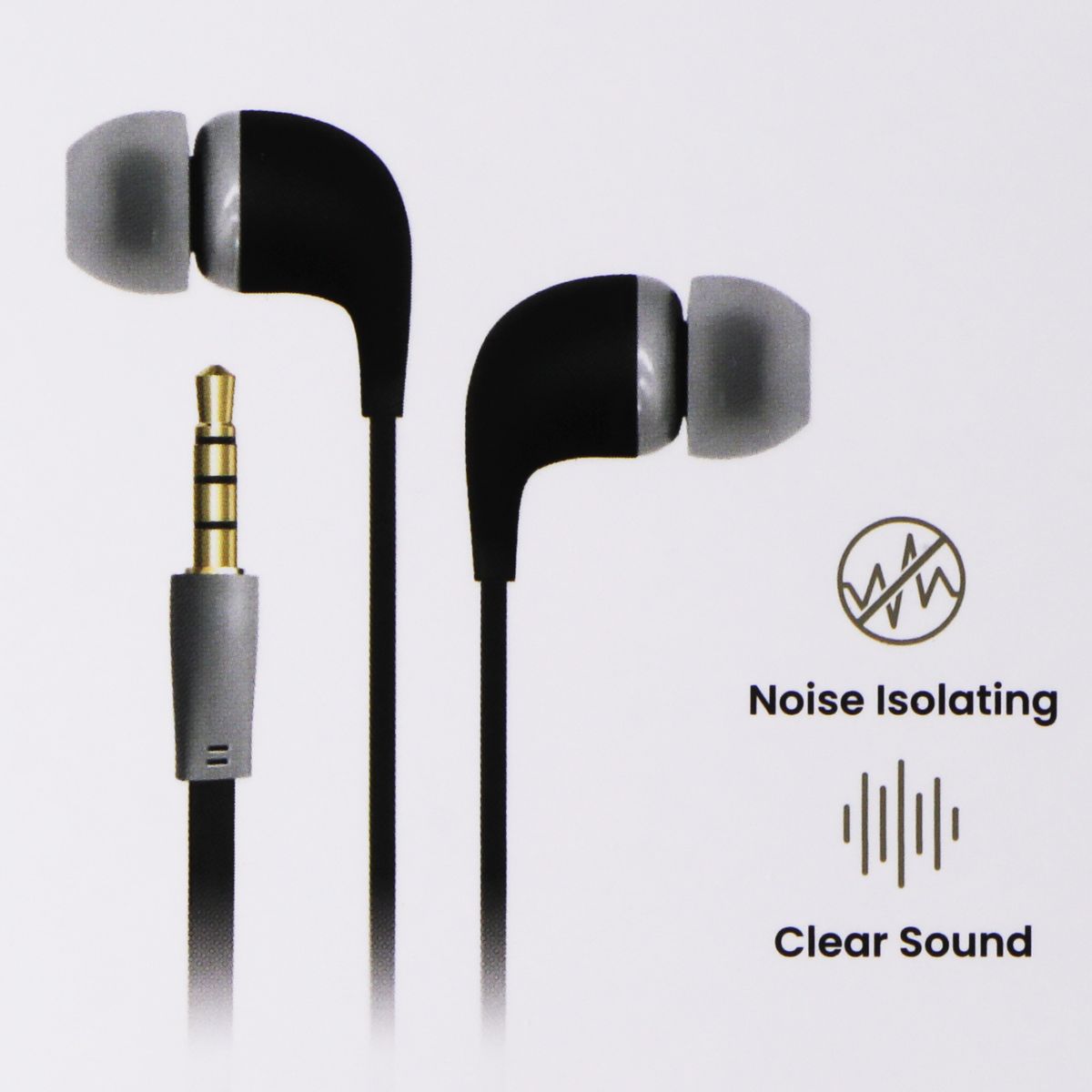 Quikcell QMIX 100 Series Wired 3.5mm Earbuds - Black Portable Audio - Headphones Quikcell - Simple Cell Bulk Wholesale Pricing - USA Seller