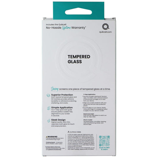 Quikcell Tempered Glass Screen Protector for Samsung Galaxy A14 5G