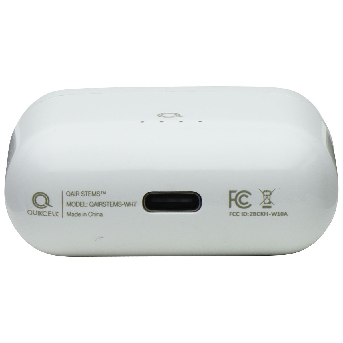 Quikcell QAirStems True Wireless Earbuds & Charging Case - White