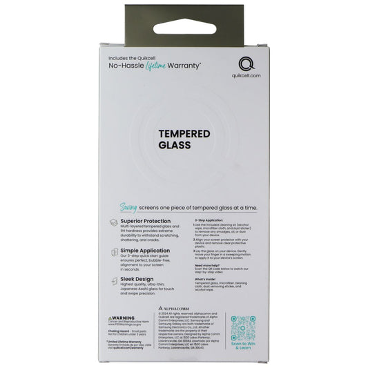 Quikcell Tempered Glass Screen Protector for Samsung Galaxy A15 5G Cell Phone - Screen Protectors Quikcell - Simple Cell Bulk Wholesale Pricing - USA Seller