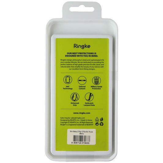 Ringke Slim Series Case for Samsung Galaxy Z Flip/Z Flip 5G - Purple Cell Phone - Cases, Covers & Skins Ringke - Simple Cell Bulk Wholesale Pricing - USA Seller