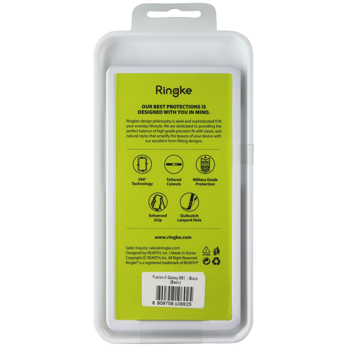 Ringke Fusion X Series Case for Samsung Galaxy M51 - Black / Clear