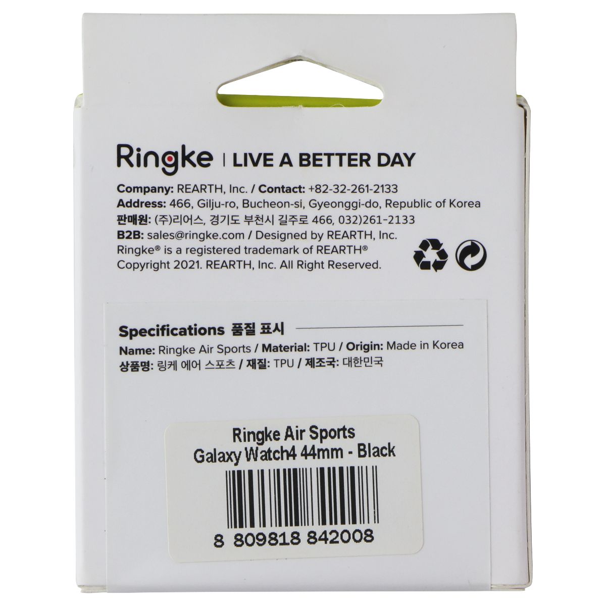 Ringke Air Sports 44mm Case for Samsung Galaxy Watch 4 - Black Smart Watch Accessories - Smart Watch Cases Ringke - Simple Cell Bulk Wholesale Pricing - USA Seller