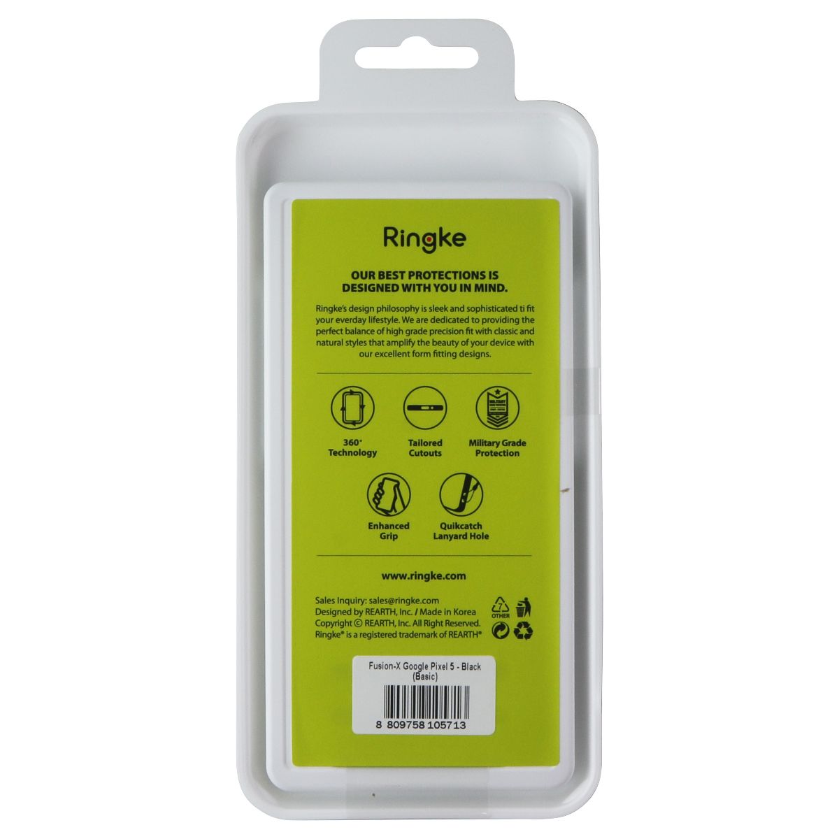 Ringke Fusion X Series Case for Google Pixel 5 - Clear / Black Cell Phone - Cases, Covers & Skins Ringke - Simple Cell Bulk Wholesale Pricing - USA Seller