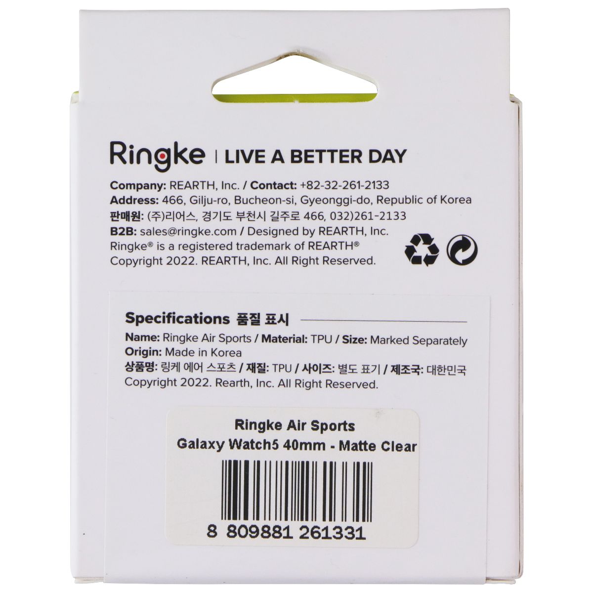 Ringke Air Sports Watch Bumper for Samsung Galaxy Watch 5 (40mm) - Clear