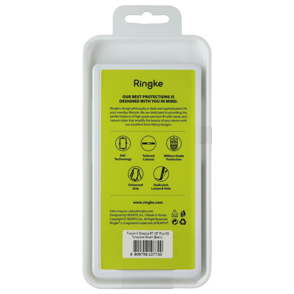 Ringke Fusion X Series Case for OnePlus 8T/8T Plus 5G - Turquoise Green / Clear Cell Phone - Cases, Covers & Skins Ringke - Simple Cell Bulk Wholesale Pricing - USA Seller