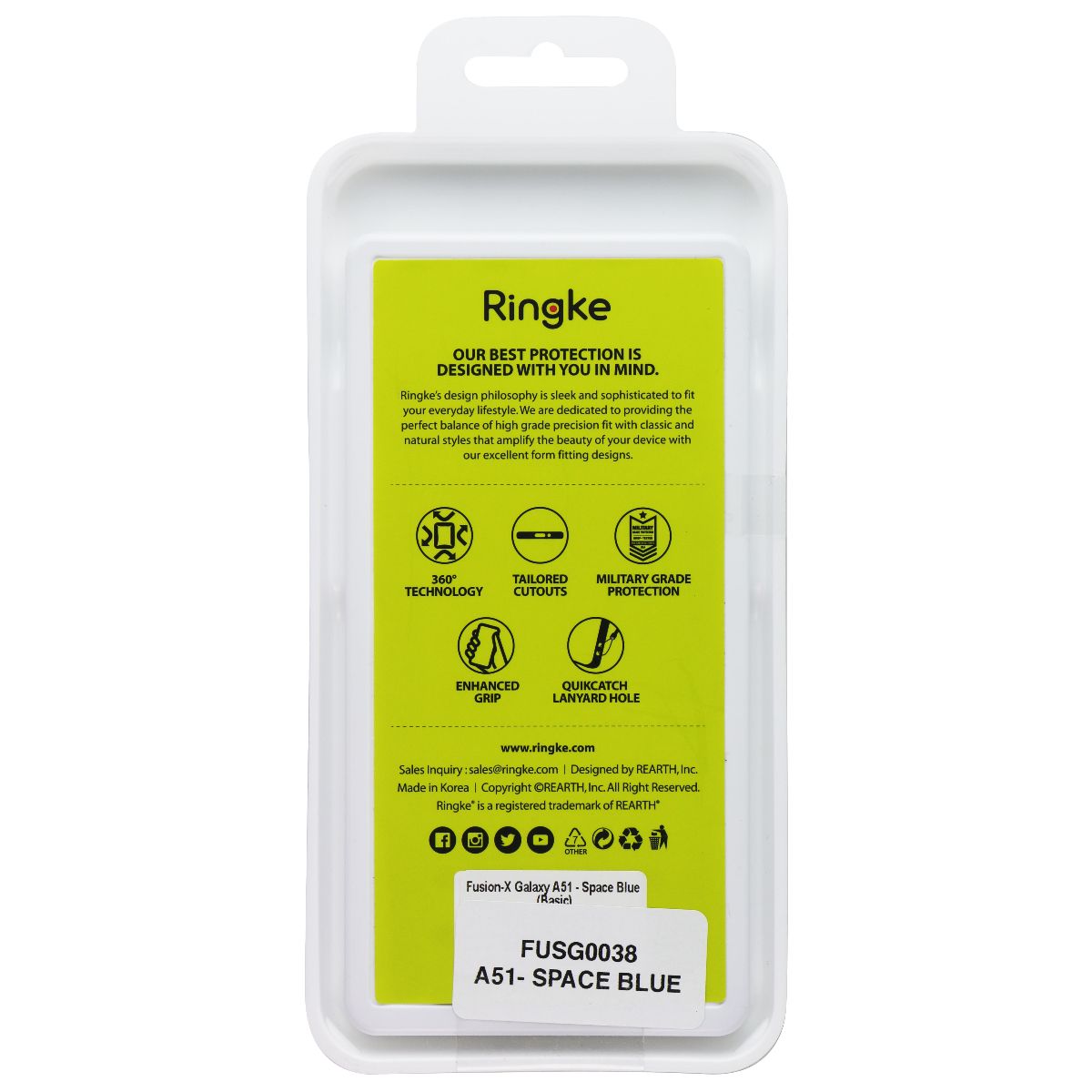 Ringke Fusion X Series Case for Samsung Galaxy A51 5G - Clear/Space Blue Cell Phone - Cases, Covers & Skins Ringke - Simple Cell Bulk Wholesale Pricing - USA Seller