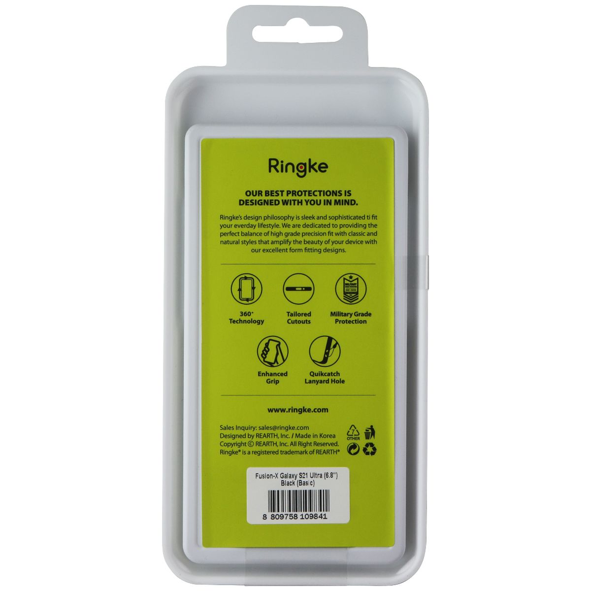 Ringke Fusion X Series Case for Samsung Galaxy S21 Ultra - Clear / Black Cell Phone - Cases, Covers & Skins Ringke - Simple Cell Bulk Wholesale Pricing - USA Seller