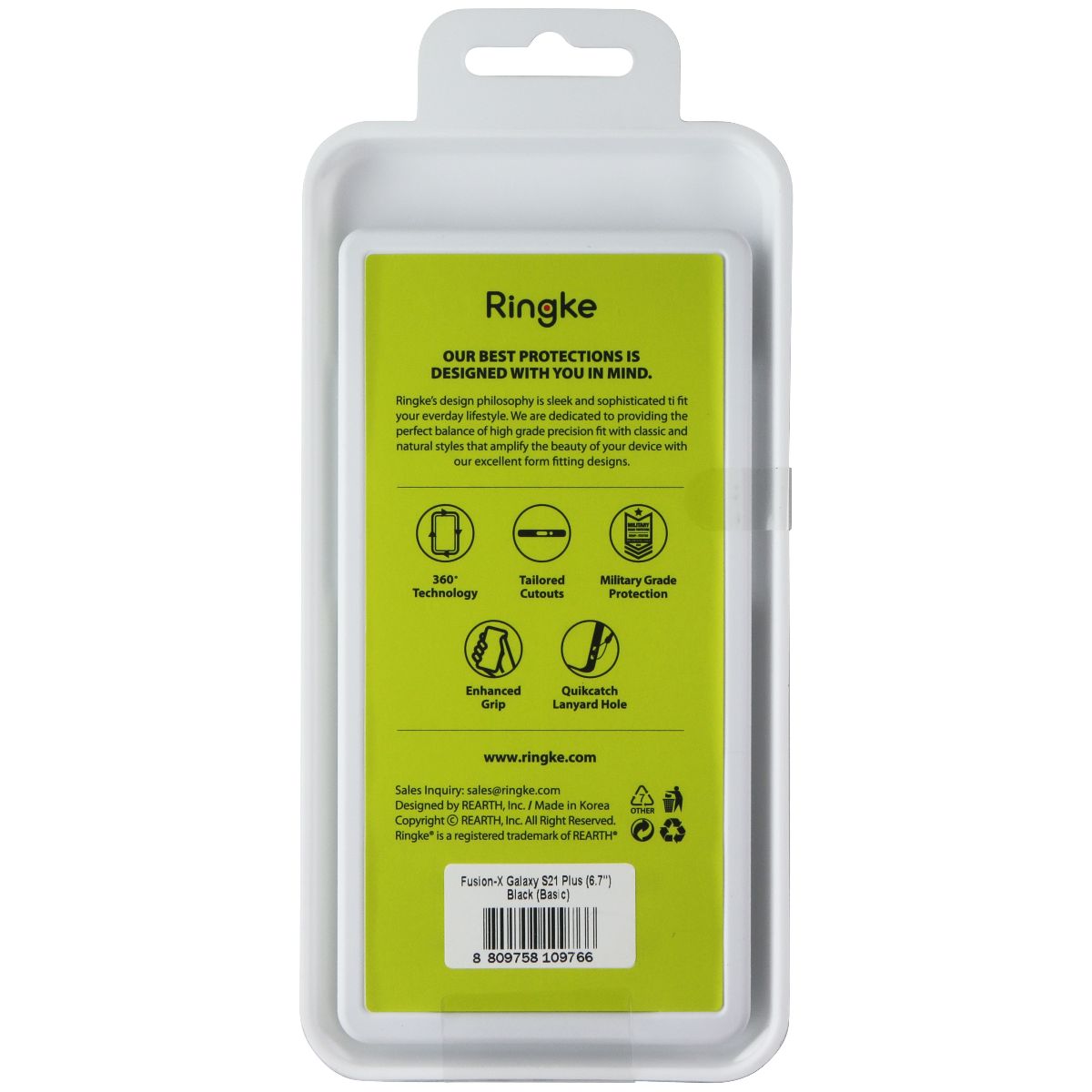 Ringke Fusion X Series Case for Samsung Galaxy S21 Plus - Clear / Black