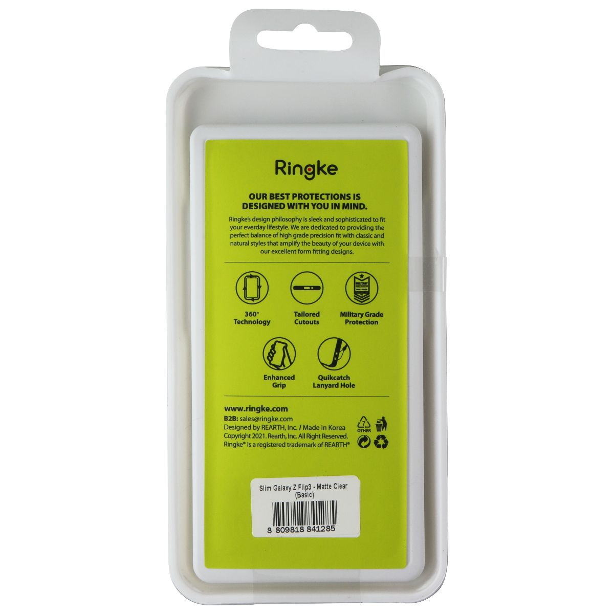 Ringke Slim Series Case for Samsung Galaxy Z Flip3 5G - Matte Clear Cell Phone - Cases, Covers & Skins Ringke - Simple Cell Bulk Wholesale Pricing - USA Seller